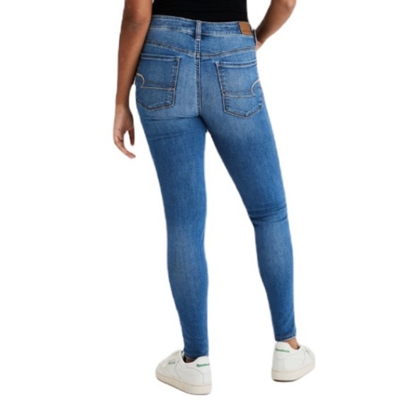 American Eagle High Rise Jegging Crop - Medium Blue Wash - Womens size 0 regular - Picture 5 of 12